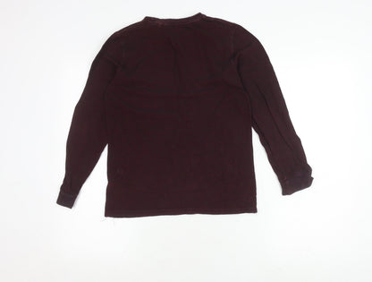 Next Boys Red Long Sleeve Cotton Pullover Top Size 12