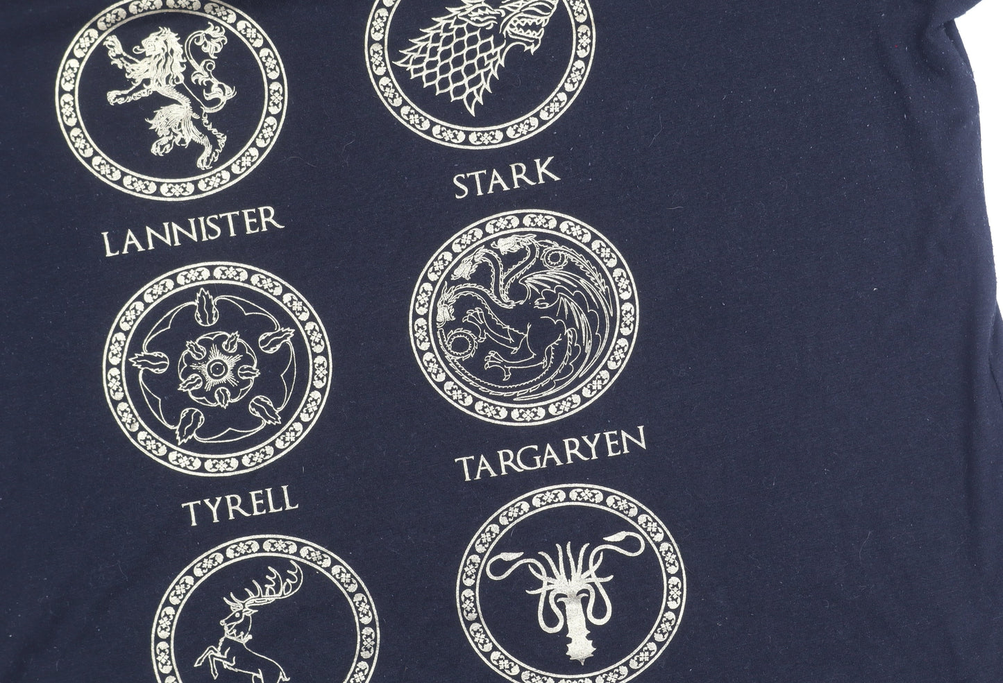 Unisex Adults UK Size 14 Game Of Thrones Black  T-Shirt