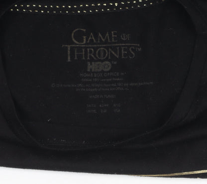 Unisex Adults UK Size 14 Game Of Thrones Black  T-Shirt
