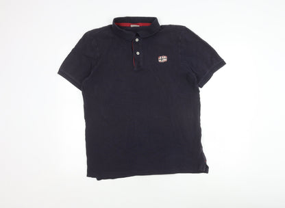 Napapijri Men's XL Black Polo Shirt