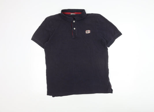 Napapijri Men's XL Black Polo Shirt
