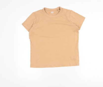Womens UK Size M Uniqlo Beige  T-Shirt
