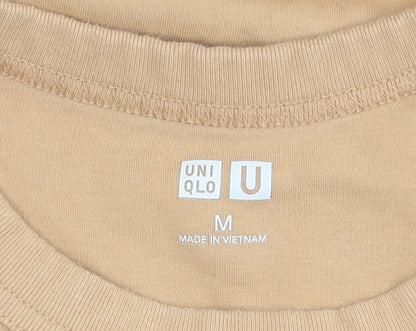 Womens UK Size M Uniqlo Beige  T-Shirt