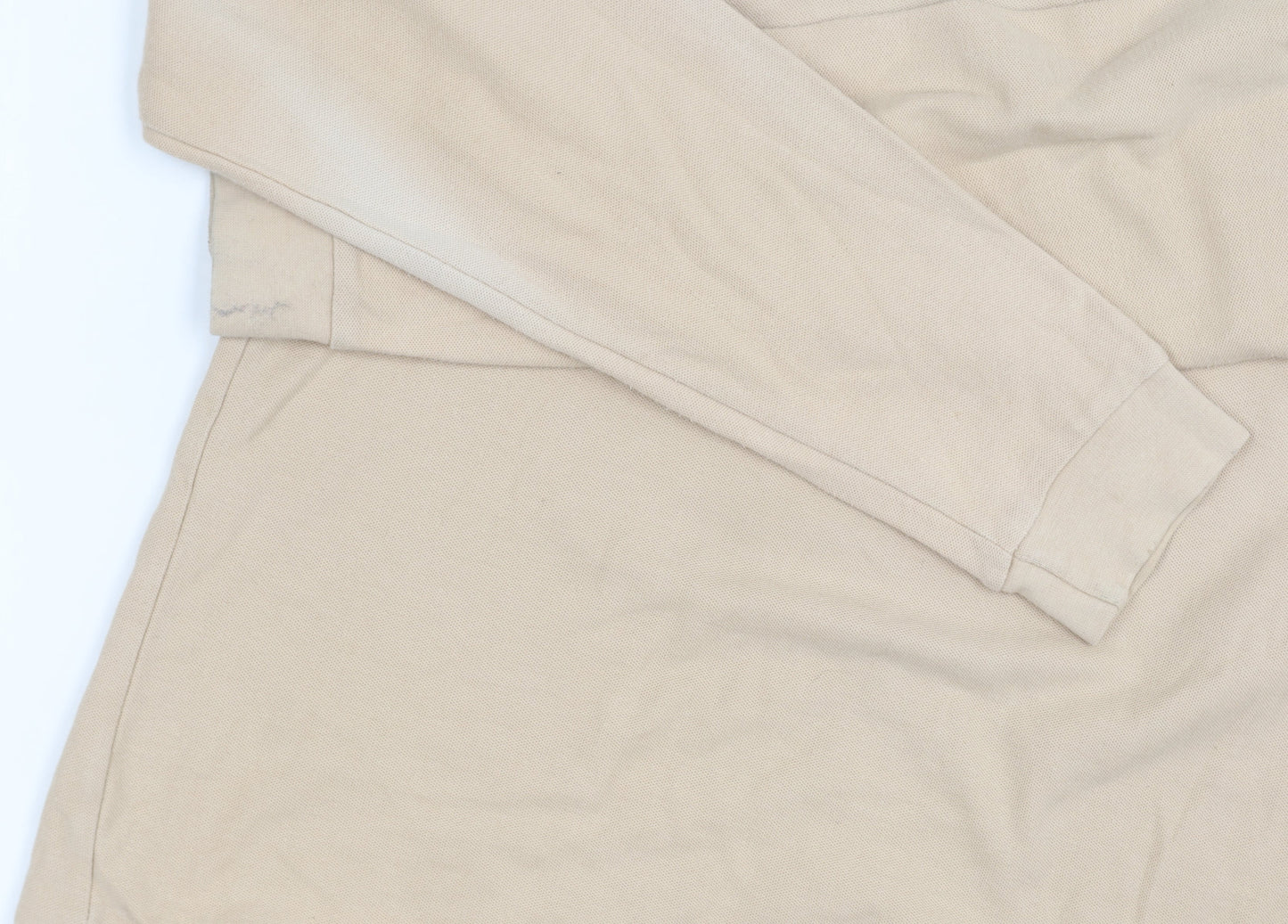 Fila Men's Beige Long Sleeve Polo Shirt XL