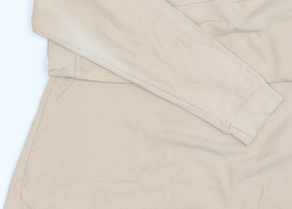 Fila Men's Beige Long Sleeve Polo Shirt XL