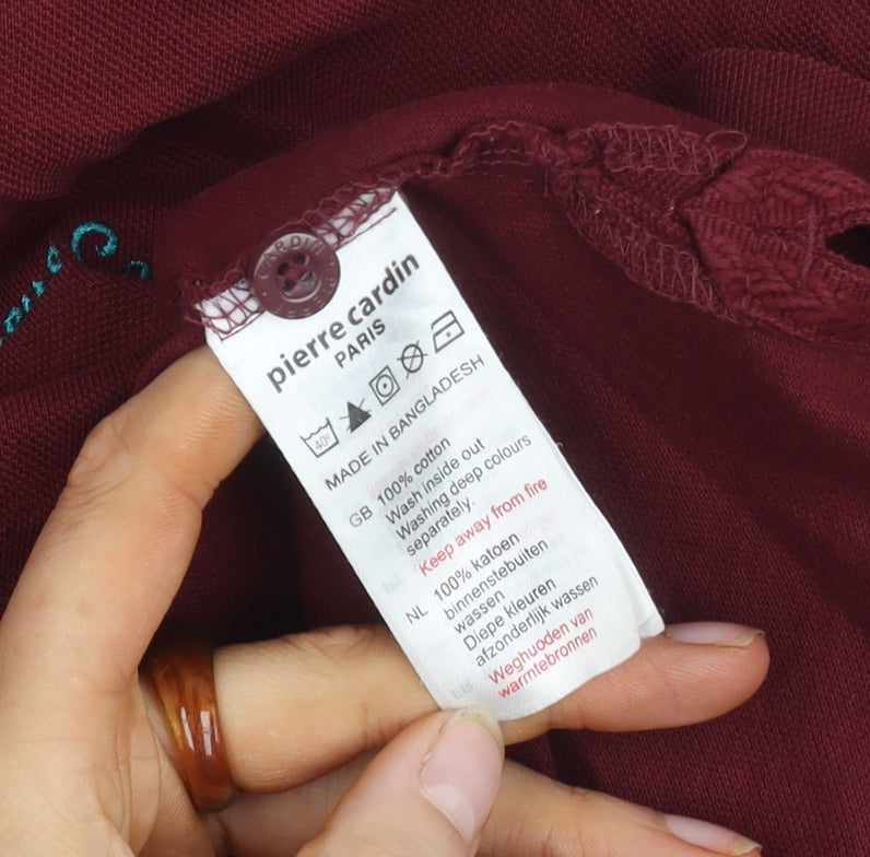 Pierre Cardin Men's XL Maroon Polo Shirt