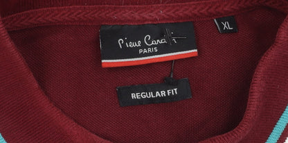 Pierre Cardin Men's XL Maroon Polo Shirt