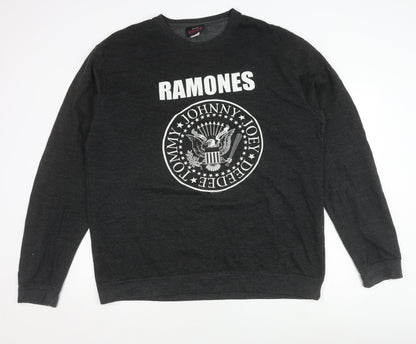 AWDis Men's Black Graphic Print XL Pullover Sweatshirt