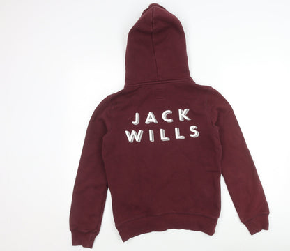 Womens UK Size 6 Jack Wills Red Pullover Hoodie