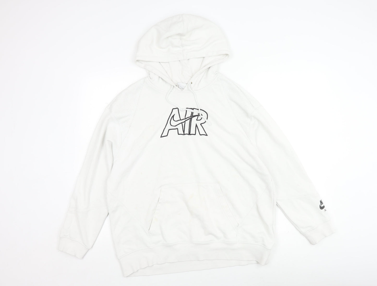 Mens UK Size S Nike White Pullover Hoodie