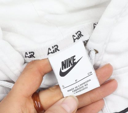 Mens UK Size S Nike White Pullover Hoodie