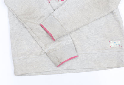 Brakeburn Women’s Grey Tiger Print Pullover Sweatshirt