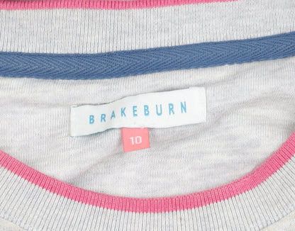 Brakeburn Women’s Grey Tiger Print Pullover Sweatshirt
