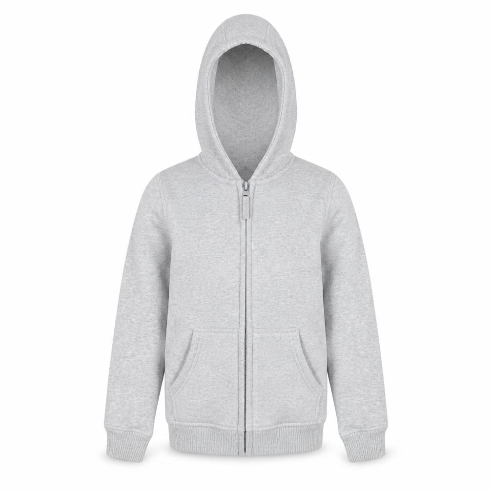 Front view of Marks & Spencer girls’ grey hooded jacket - 9-10 years