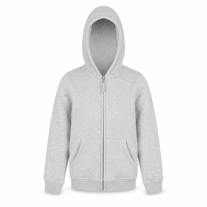 Front view of Marks & Spencer girls’ grey hooded jacket - 9-10 years