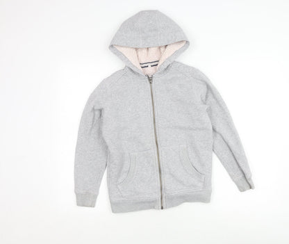 Marks & Spencer Girls Grey Hooded Jacket - 9-10 Years