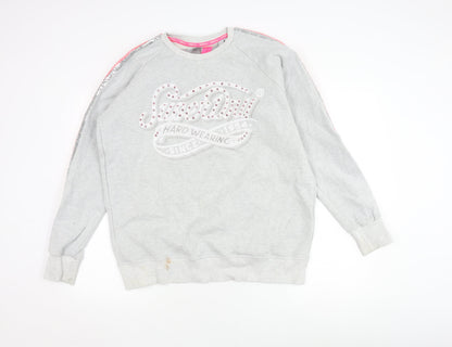 Superdry Women's Grey Sequin Sweatshirt M