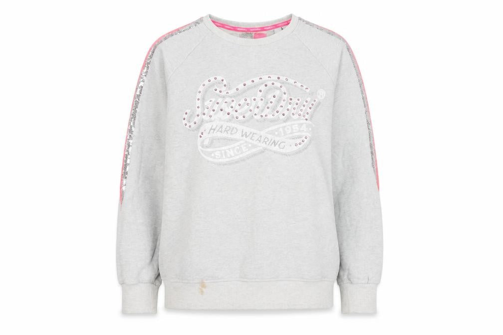 Womens UK Size M Superdry Grey Sweatshirt Sweatshirt