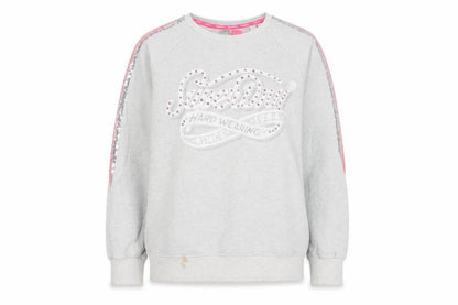 Womens UK Size M Superdry Grey Sweatshirt Sweatshirt