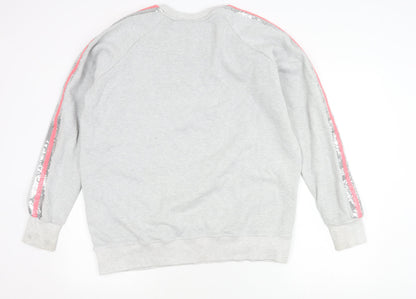 Superdry Women's Grey Sequin Sweatshirt M