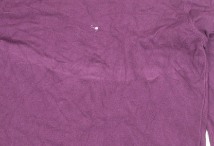 Eastex Women's Purple Cardigan Size 14, Striped Knit