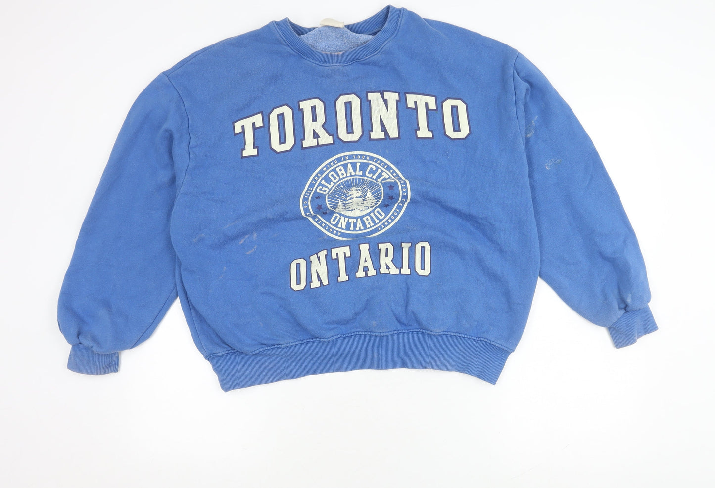 Unisex Adults UK Size L Pull&Bear Blue  Sweatshirt