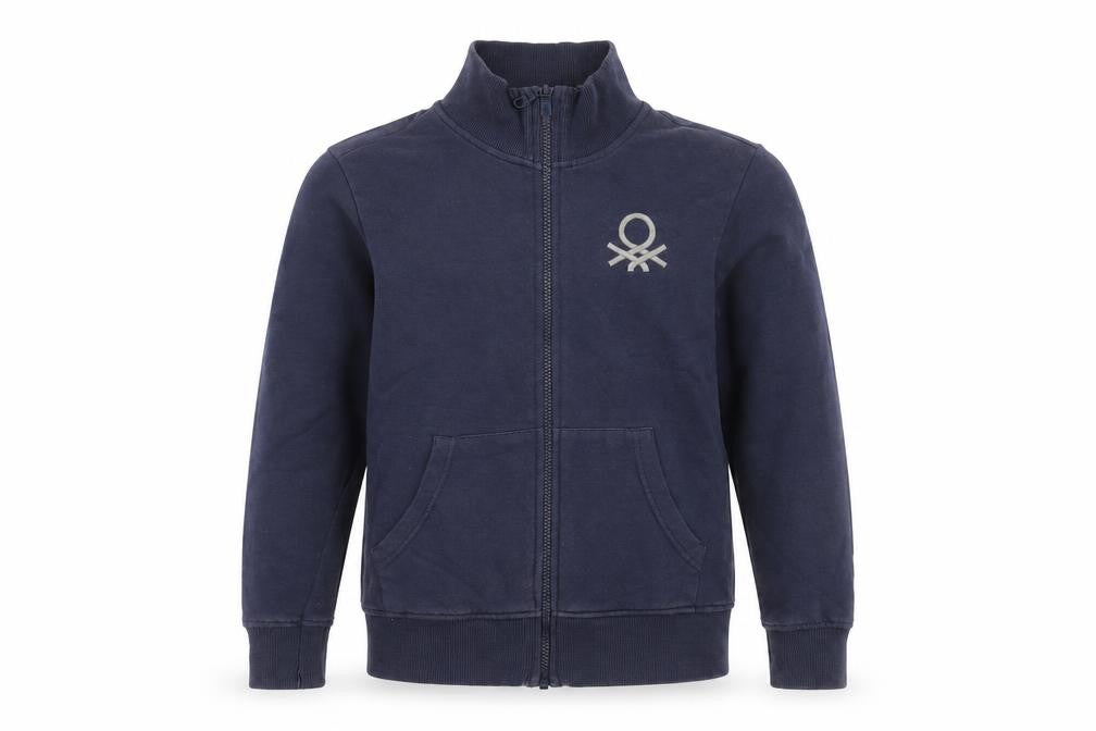Front view of United Colors boys’ blue xl track jacket full zip