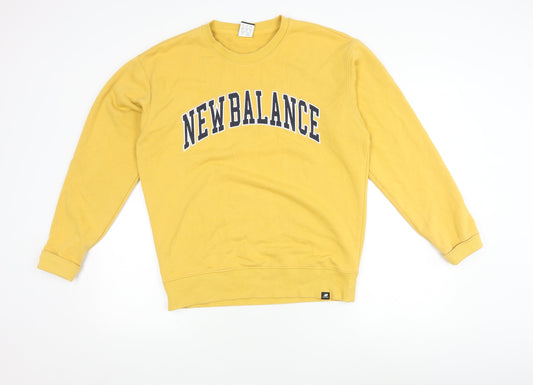 Mens UK Size S New Balance Yellow Pullover Sweatshirt