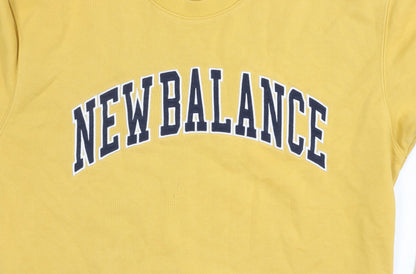 Mens UK Size S New Balance Yellow Pullover Sweatshirt