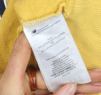 Mens UK Size S New Balance Yellow Pullover Sweatshirt