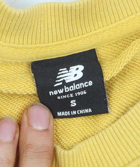 Mens UK Size S New Balance Yellow Pullover Sweatshirt