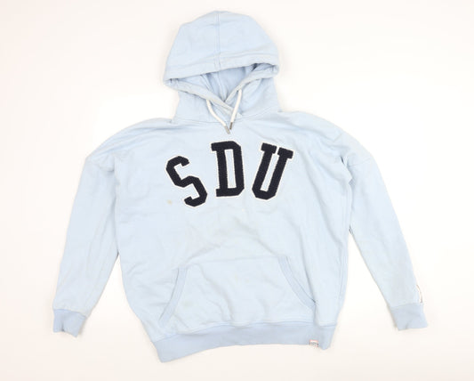 Superdry Women's Blue Pullover Hoodie Size 10