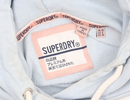 Superdry Women's Blue Pullover Hoodie Size 10