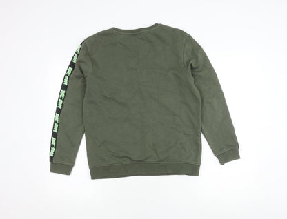 George Boys Green Minecraft Pullover Sweatshirt 12-13 Years