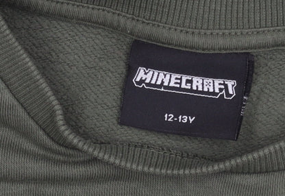 George Boys Green Minecraft Pullover Sweatshirt 12-13 Years