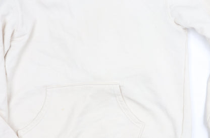 Adidas Ivory Unisex L Pullover Hoodie with Logo