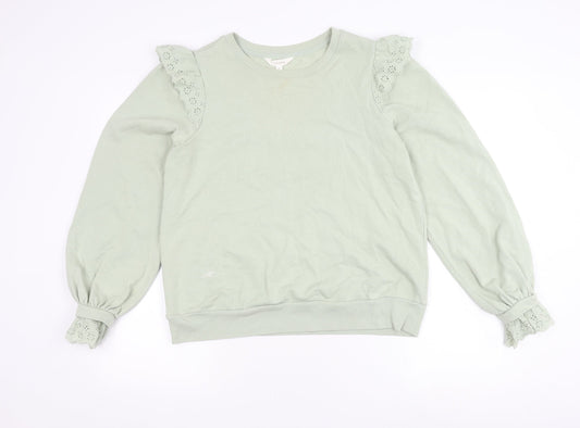 Womens UK Size 12 Marks and Spencer Green Pullover Jumper