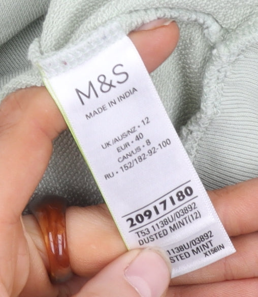 Womens UK Size 12 Marks and Spencer Green Pullover Jumper