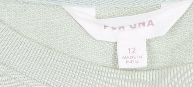 Womens UK Size 12 Marks and Spencer Green Pullover Jumper