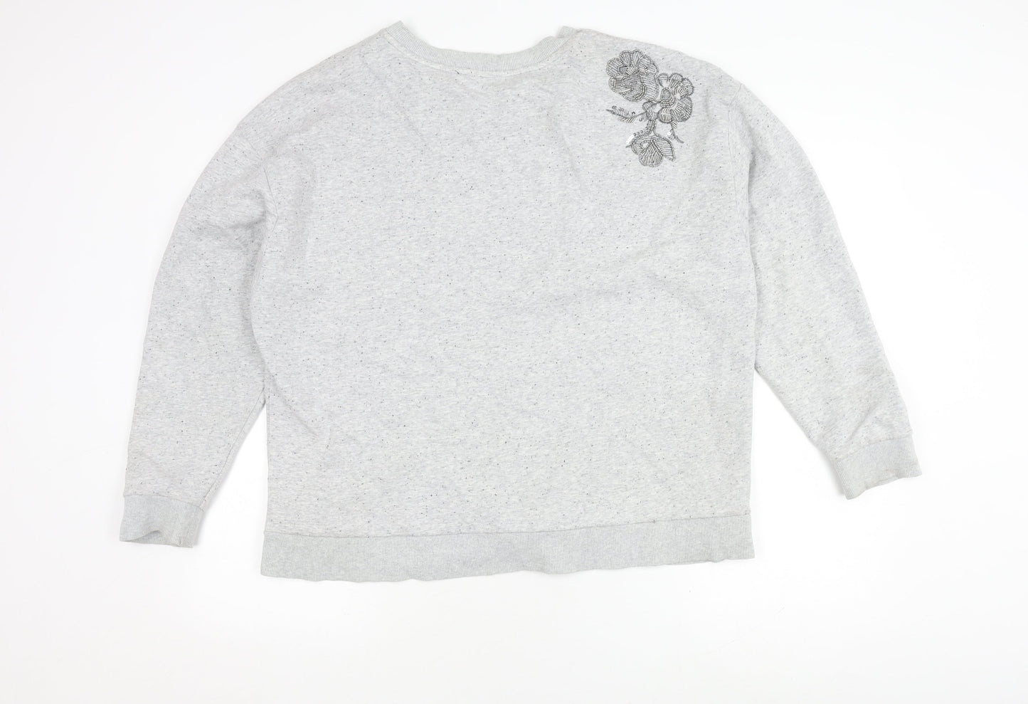 Womens UK Size XS United Colors of Benetton Grey Pullover Jumper