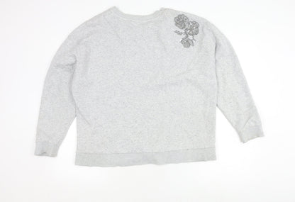 Womens UK Size XS United Colors of Benetton Grey Pullover Jumper