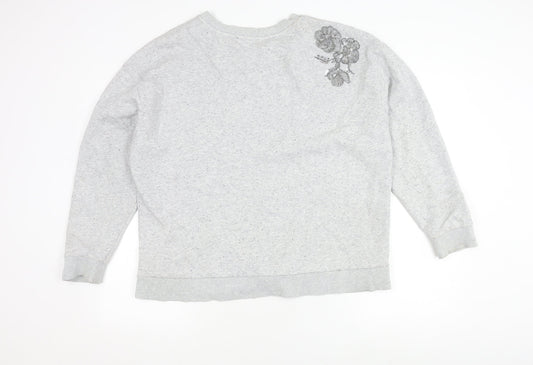 Womens UK Size XS United Colors of Benetton Grey Pullover Jumper