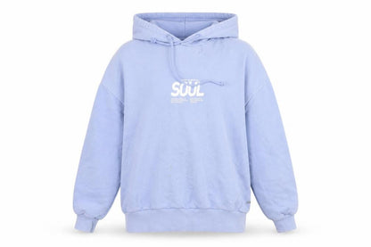Front view of Pacific Republic Blue Teen Pullover Hoodie, size S