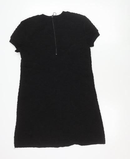 Zara Woman Black Shift Dress Size 12, Elegant Style