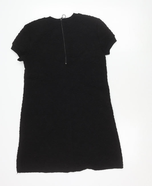 Zara Woman Black Shift Dress Size 12, Elegant Style