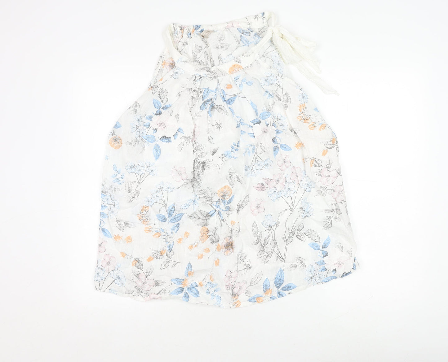 Bellambra Women's Floral Linen Cotton Camisole Blouse, S