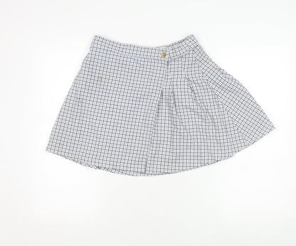 Hollister Women's Multicoloured Check Pleated Skirt M