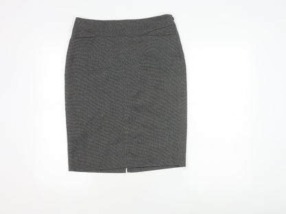 Mango Women's Grey Pencil Skirt - Size 12, Workwear Essential