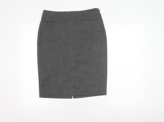 Mango Women's Grey Pencil Skirt - Size 12, Workwear Essential
