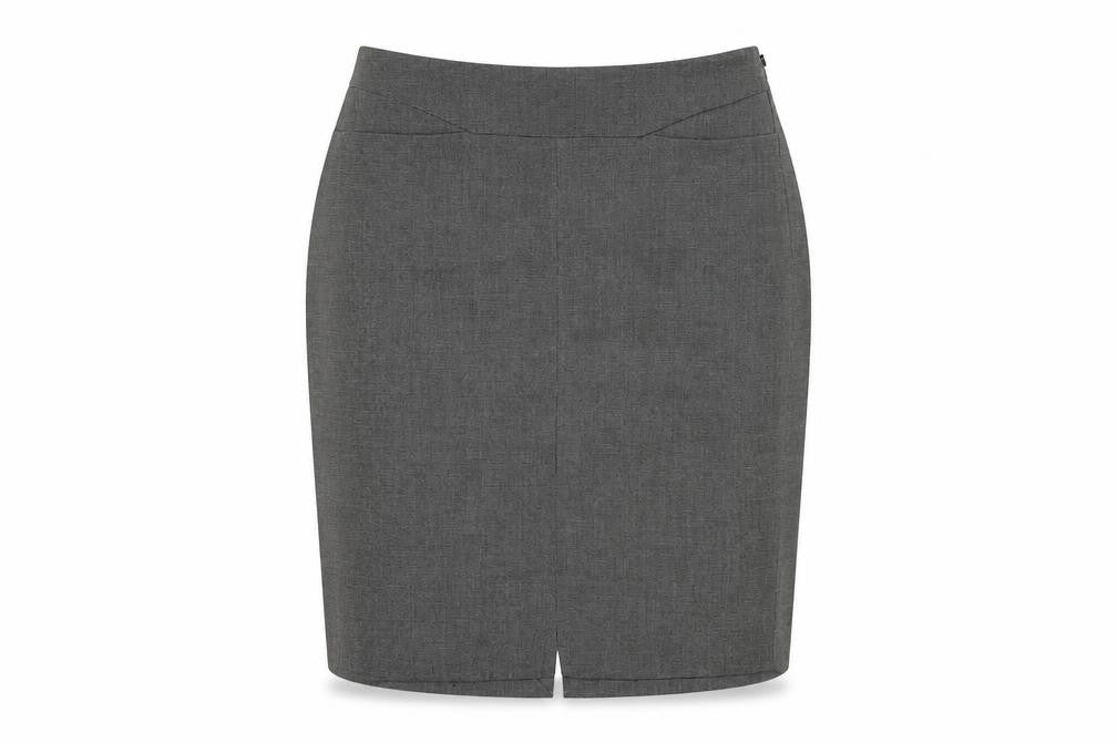Mango Women's Grey Pencil Skirt - Size 12, Workwear Essential